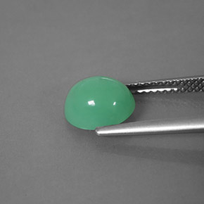 Crisoprasa verde natural de 2,05 ct, transparente, transparente / translúcido