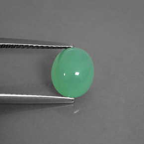 Crisoprasa verde natural de 2,05 ct, transparente, transparente / translúcido