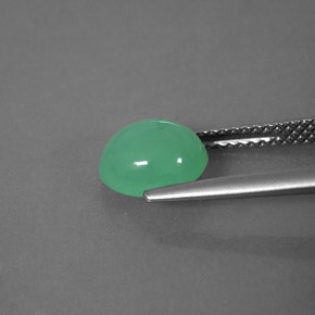 Crisoprasa verde natural de 2,05 ct, transparente, transparente / translúcido