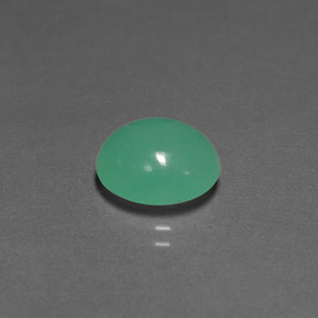 Crisoprasa verde natural de 3,50 ct, transparente, transparente / translúcido
