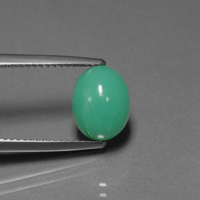 Crisoprasa verde natural de 3,04 ct, transparente, transparente / translúcido