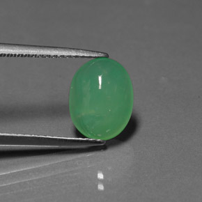 Crisoprasa verde natural de 2,61 ct, transparente, transparente / translúcido