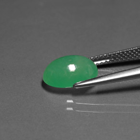 Crisoprasa verde natural de 2,61 ct, transparente, transparente / translúcido