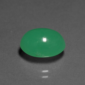 Crisoprasa verde natural de 4,22 ct, transparente, transparente / translúcido