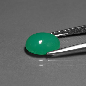 Crisoprasa verde natural de 2,49 ct, transparente, transparente / translúcido