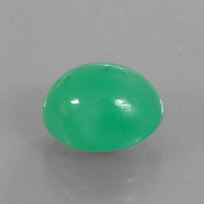 Crisoprasa verde natural de 3,45 ct, corte óvalo, opaco