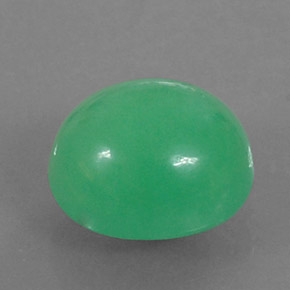 Crisoprasa verde natural de 3,95 ct, corte óvalo, opaco