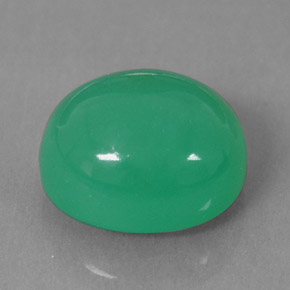 Crisoprasa verde natural de 5,35 ct, corte óvalo, translúcido