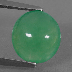 Crisoprasa verde natural de 2,15 ct, transparente, transparente / translúcido