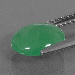 Crisoprasa verde natural de 2,15 ct, transparente, transparente / translúcido