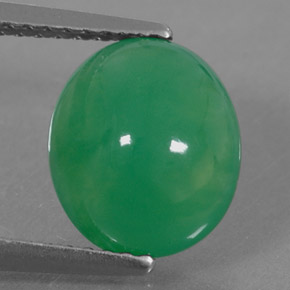 Crisoprasa verde natural de 2,68 ct, corte óvalo, translúcido