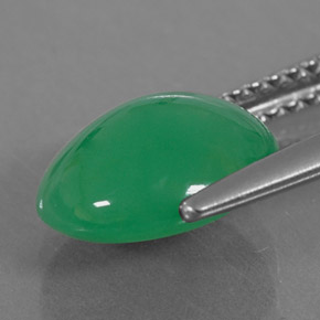 Crisoprasa verde natural de 2,68 ct, corte óvalo, translúcido