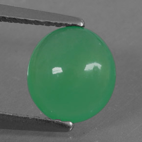 Crisoprasa verde natural de 1,27 ct, corte óvalo, translúcido