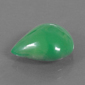 Crisoprasa verde natural de 2,68 ct, en forma de pera, translúcido