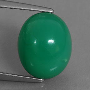 Crisoprasa verde natural de 5,34 ct, corte óvalo, translúcido