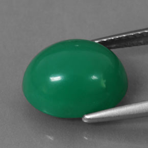 Crisoprasa verde natural de 5,34 ct, corte óvalo, translúcido