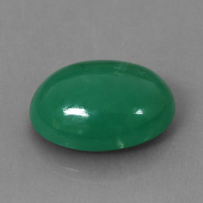 Crisoprasa verde natural de 3,90 ct, corte óvalo, opaco