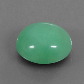 Crisoprasa verde natural de 6,16 ct, corte óvalo, opaco