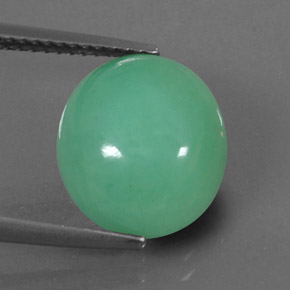 Crisoprasa verde natural de 6,16 ct, corte óvalo, opaco