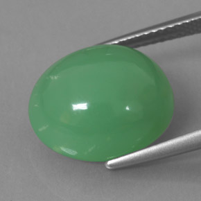 Crisoprasa verde natural de 9,75 ct, transparente, transparente / translúcido