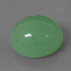 Crisoprasa verde natural de 11,83 ct, transparente, transparente / translúcido