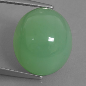 Crisoprasa verde natural de 11,83 ct, transparente, transparente / translúcido