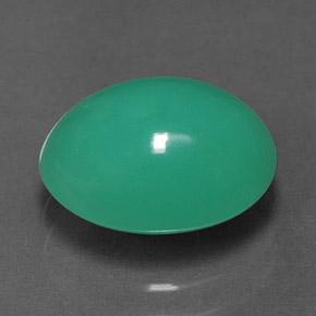 Crisoprasa verde natural de 2,58 ct, corte óvalo, translúcido