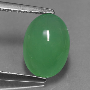 Crisoprasa verde natural de 2,42 ct, transparente, transparente / translúcido