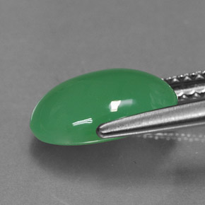 Crisoprasa verde natural de 2,42 ct, transparente, transparente / translúcido