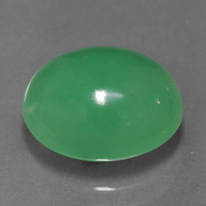 Crisoprasa verde natural de 3,90 ct, transparente, transparente / translúcido