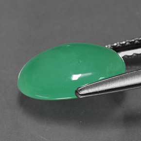 Crisoprasa verde natural de 2,31 ct, transparente, transparente / translúcido