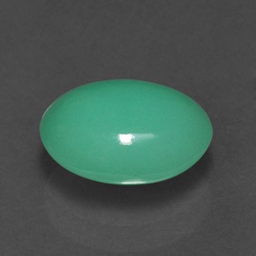 Crisoprasa verde natural de 1,47 ct, corte óvalo, translúcido