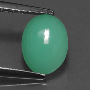 Crisoprasa verde natural de 1,47 ct, corte óvalo, translúcido