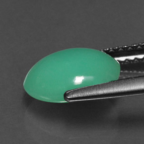 Crisoprasa verde natural de 1,47 ct, corte óvalo, translúcido