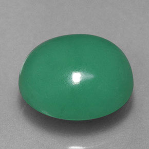 Crisoprasa verde natural de 3,14 ct, corte óvalo, translúcido