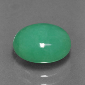 Crisoprasa verde natural de 1,92 ct, corte óvalo, translúcido