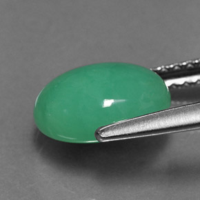 Crisoprasa verde natural de 1,92 ct, corte óvalo, translúcido