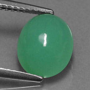Crisoprasa verde natural de 2,69 ct, transparente, transparente / translúcido