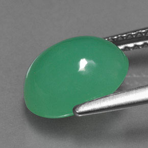 Crisoprasa verde natural de 2,69 ct, transparente, transparente / translúcido