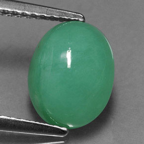 Crisoprasa verde natural de 2,74 ct, corte óvalo, translúcido