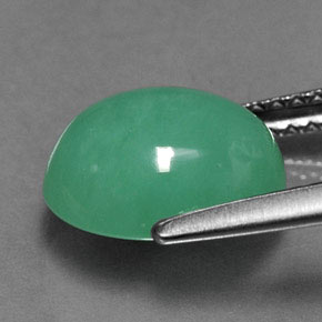 Crisoprasa verde natural de 2,74 ct, corte óvalo, translúcido