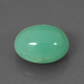 Crisoprasa verde natural de 3,35 ct, corte óvalo, translúcido
