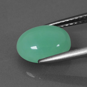 Crisoprasa verde natural de 2,68 ct, transparente, transparente / translúcido
