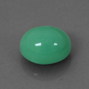 Crisoprasa verde natural de 2,70 ct, corte óvalo, opaco