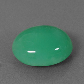 Crisoprasa verde natural de 3,92 ct, corte óvalo, opaco