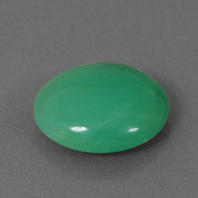 Crisoprasa verde natural de 2,78 ct, corte óvalo, opaco