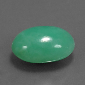 Crisoprasa verde natural de 4,43 ct, corte óvalo, opaco