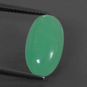Crisoprasa verde natural de 4,62 ct, transparente, transparente / translúcido