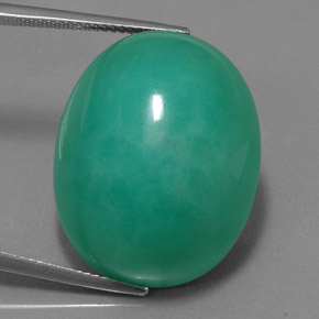 Crisoprasa verde natural de 51,98 ct, corte óvalo, opaco