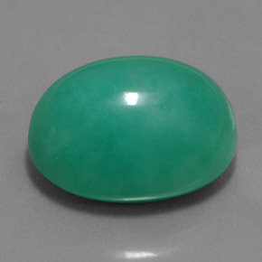 Crisoprasa verde natural de 51,98 ct, corte óvalo, opaco